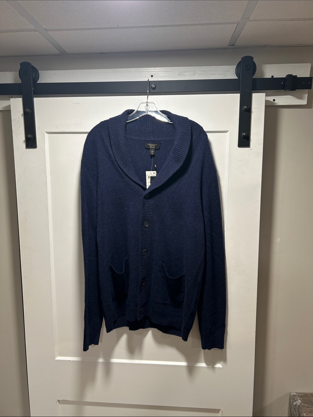 Club Room Men's Navy Shawl Collar Cardigan Sweater